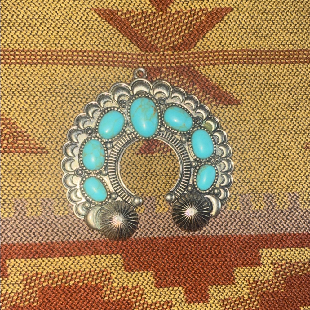 Silver and Turquoise Statement Necklace